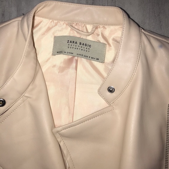 Zara Faux Leather Pink Jacket - Picture 7 of 9